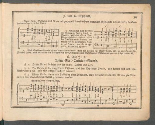6. Abschnitt. Vom Sext-Quinten-Accord
