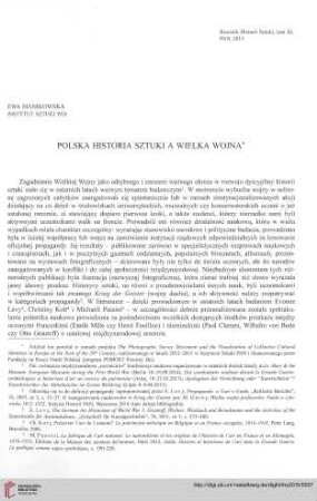 40: Polska historia sztuki a Wielka Wojna