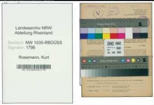 Entnazifizierung Kurt Rosemann , geb. 22.05.1909 (Kaufmaennischer Angestellter)