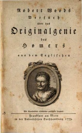 Robert Woods Versuch über das Originalgenie des Homers