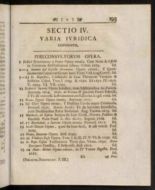 193-198, Iureconsulatorum opera.