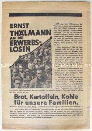 Programmatischer Wahlaufruf der Kommunistischen Partei Deutschlands anlässlich der Reichstagswahl 1933