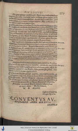 Conventus Augustanus Anno M.D.XVIII.