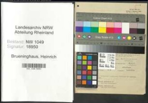Entnazifizierung Heinrich Brueninghaus , geb. 15.10.1899 (Abteilungsleiter)