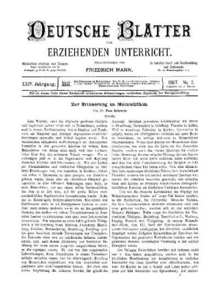 Die Erinnerung an Melanchthon : (Schluss)