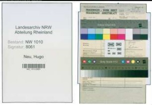Entnazifizierung Hugo Neu , geb. (Stahlproduktion)