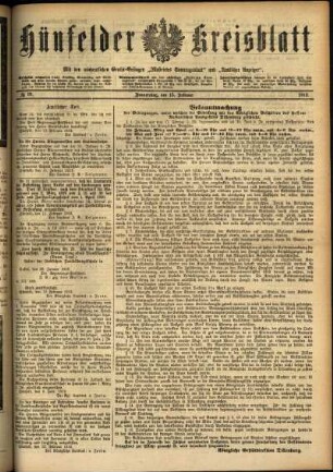 Ausgabe vom Donnerstag, den 15. Februar 1912.