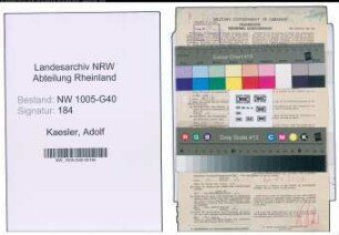 Entnazifizierung Adolf Kaesler , geb. 03.06.1891 (Justizsekretaer)