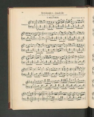 Bettelstudent-Quadrille nach Motiven aus der gleichnamigen komischen Operette von C. Millöcker.