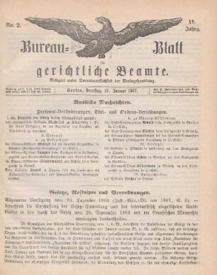Nr. 2, 15. Januar 1867