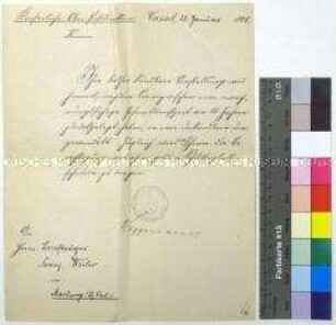 Schreiben der Kaiserlichen Postdirektion über die Umwandlung der Briefträgerstelle von Franz Weiler in eine unkündbare Stelle