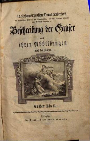 D. Joh. Christian Daniel Schrebers Botanisch-Oekonomische Beschreibung der Gräser nebst ihren Abbildungen nach der Natur. 1