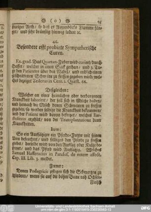 46. Besondere offt probirte Sympathetische Curen.