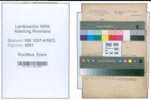 Entnazifizierung Erwin Korzillius , geb. 09.08.1902 (Stadtinspektor)