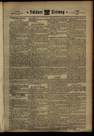 Zweite Ausgabe vom Montag, den 11. März 1912.