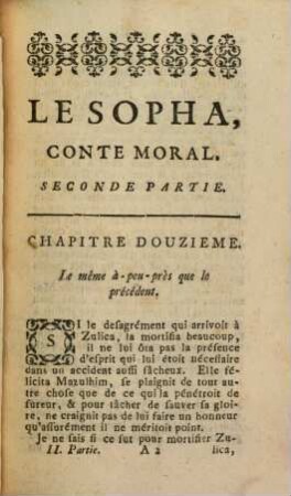 Le Sopha : Conte Moral ; Imprimé Sur La Véritable Copie De Gaznah, 2