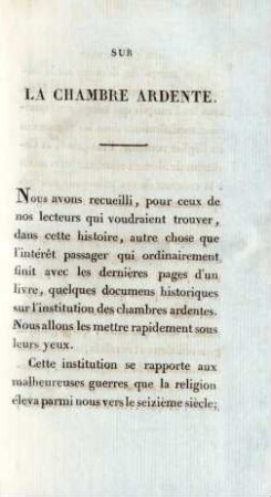 Sur la chambre ardente