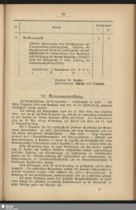 18. Armenverwaltung