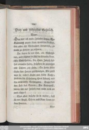 Drey und sechzigstes Gespräch.