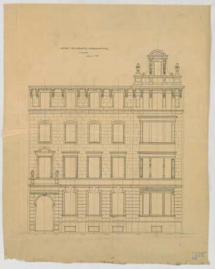Thiersch, Friedrich von; München, Türkenstr.; Haus Neresheimer - Fassade (Ansicht)