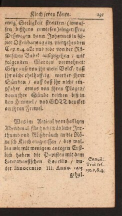 Bericht/ von Verwandlug Brots vnd Weins im H Abendmal.
