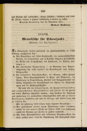XXXVII Grundsätze der Schaafzucht