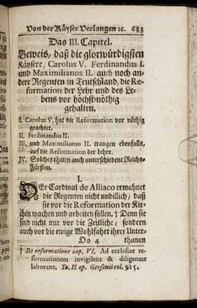 Das II. Capitel. Beweis, daß die glorwürdigsten Käyser, Carolus V. Ferdinandus I. und Maximilianus II. ...