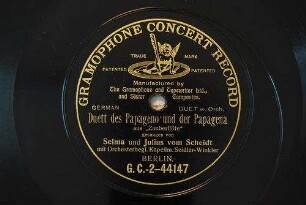 Duett des Papageno und der Papagena : aus "Zauberflöte" / [W. A. Mozart]