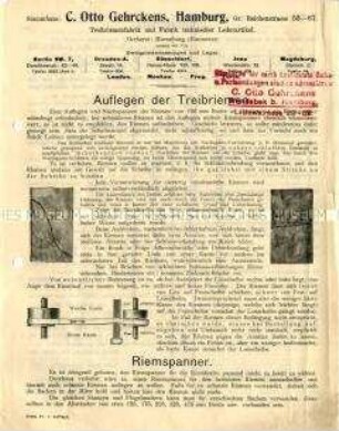 Betriebsanleitung für Treibriemen