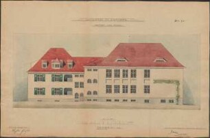 Schulhausneubau Diersburg; Nordansicht