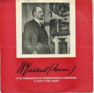 Schallplatte mit Reden Lenins von 1919 und 1920