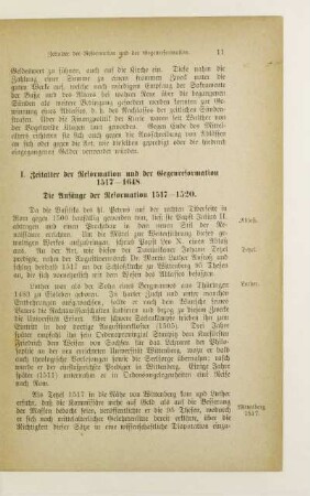 Die Anfänge der Reformation 1517-1520