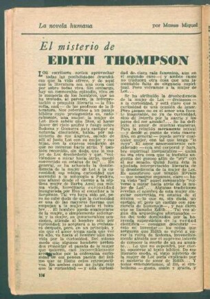 El misterio de Edith Thompson : La novela humana