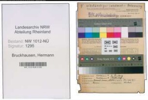 Entnazifizierung Hermann Bruckhausen , geb. 19.07.1895 (Landwirt)