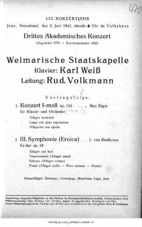 Drittes Akademisches Konzert