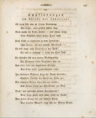 10. Empfindungen am Abende der Jubelfeyer.