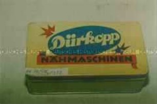 Blechdose für Nähmaschinenzubehör "Dürkopp NÄHMASCHINEN"