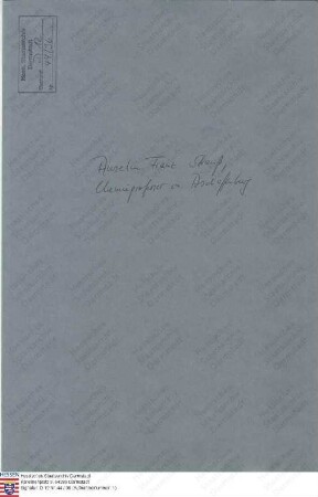 Strauß, Anselm Franz, Chemie-Professor in Aschaffenburg