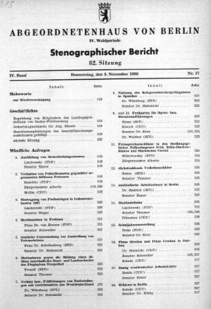 Nr. 17(82), 3. November 1966