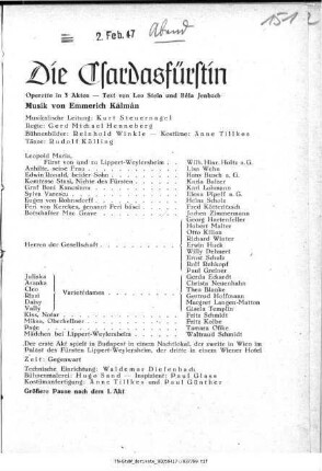 Die Csardasfürstin