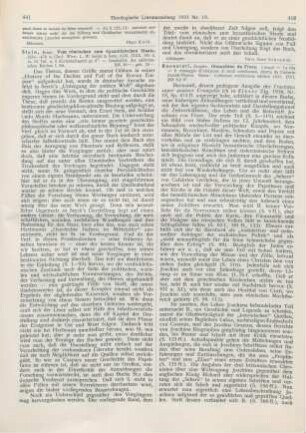 441-442 [Rezension] Vom römischen zum byzantinischen Staate (284-476 n.Chr.) - 1928