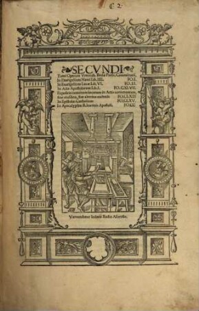 [Opera], 2. Secvndi Tomi Operum Venerab. Bedae Presp. Comme[n]tarii, In Euangelium Marci Lib. IIII. ...