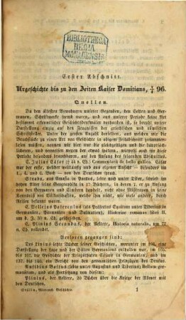 Wirtembergische Geschichte. 1, Schwaben und Südfranken von der Urzeit bis 1080