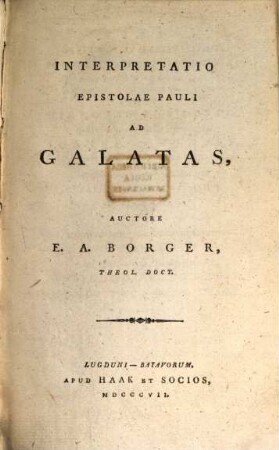 Interpretatio epistolae Pauli ad Galatas