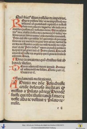 Hora decimatertia quando christus fuit ab herode illusus