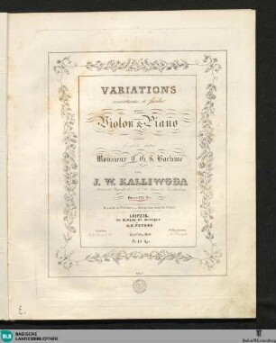 Variations concertantes et faciles pour violon & piano, ouev. 170 No. 1