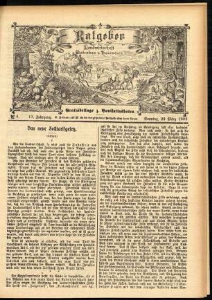 Ausgabe vom Sonntag, den 22. März 1903.