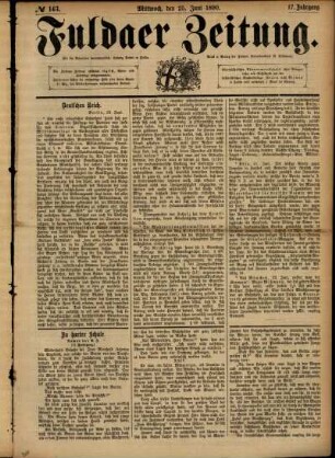 Ausgabe vom Mittwoch, den 25. Juni 1890.