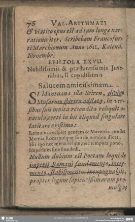 Epistola XXVII.
