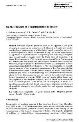 On the presence of titanomagnetite in basalts